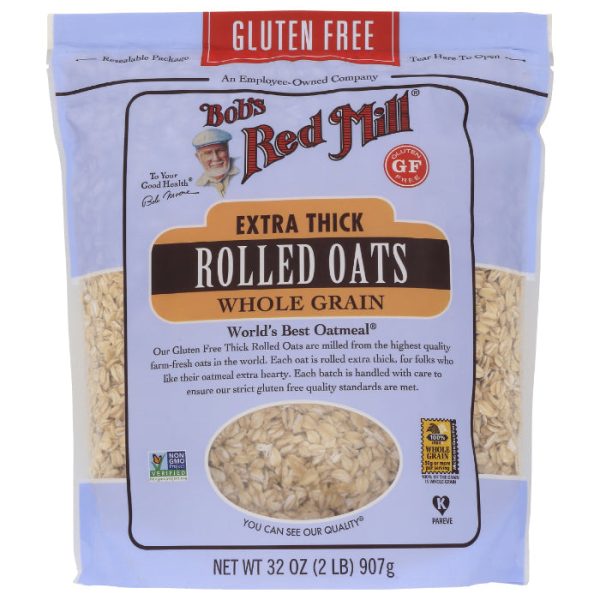 Bob s Red Mill - Oats Rolled Extra Thick Gluten-Free, 32 oz - Pack of 4 Supply