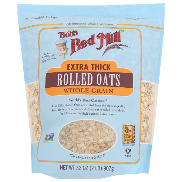 Bob s Red Mill - Oats, Rolled, Extra Thick, 32 OZ - Pack of 4 on Sale