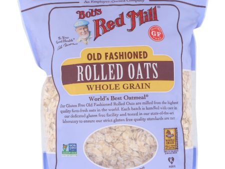 Bob s Red Mill - Oats, Rolled, Gluten-Free, Old Fashioned, 32 OZ - Pack of 4 Online now