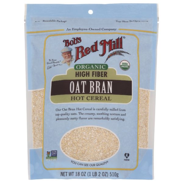 Bob s Red Mill - Oat Bran, Organic, 18 OZ - Pack of 4 Supply