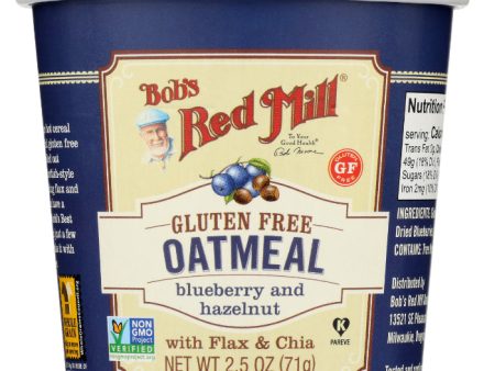 BOBS RED MILL OATMEAL CUP HAZLENUT BLUEBERRY, 2.5 OZ - Pack of 12 Fashion