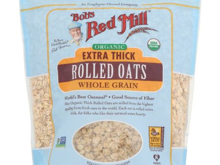 Bob s Red Mill - Oats, Rolled, Extra Thick, Organic, 32 OZ - Pack of 4 Online Hot Sale