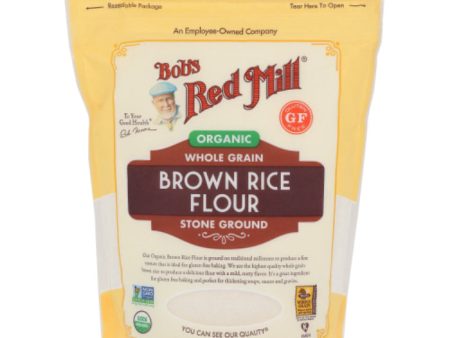 Bob s Red Mill - Flour, Rice, Brown, Organic, 24 OZ - Pack of 4 Supply