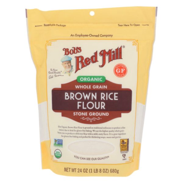 Bob s Red Mill - Flour, Rice, Brown, Organic, 24 OZ - Pack of 4 Supply