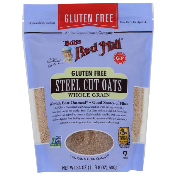 Bob s Red Mill - Oats Steel Cut Gluten-Free, 24 oz - Pack of 4 Online Hot Sale