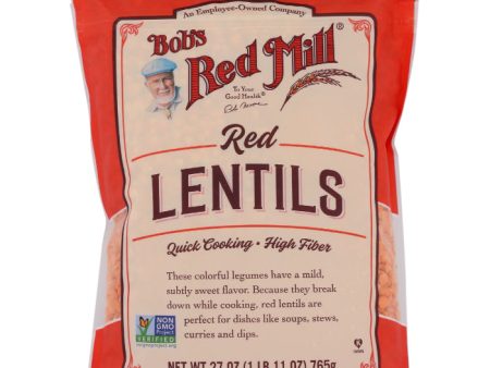 Bob s Red Mill - Lentils, Red, 27 OZ - Pack of 4 Online now