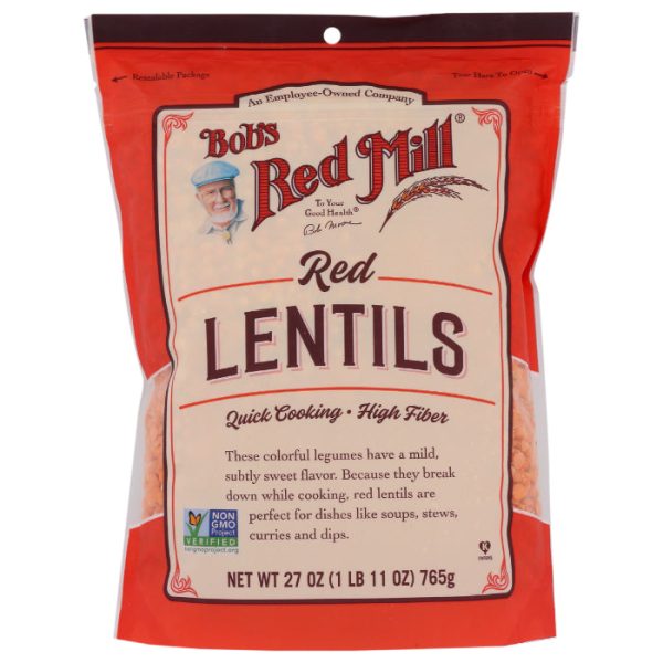 Bob s Red Mill - Lentils, Red, 27 OZ - Pack of 4 Online now