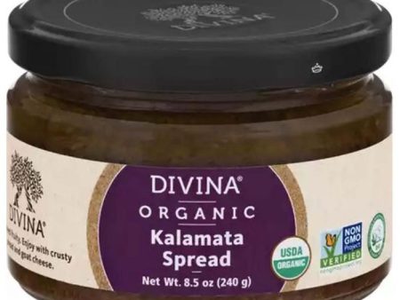 Divina - Organic Olive Spread Kalamata, 8.5 Oz (Pack of 6) Online Hot Sale