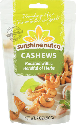 Sunshine Nut Company Cashews Roasted Herb 7 Oz - Pack Of 6 Online