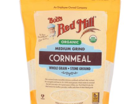 Bob s Red Mill - Cornmeal, Medium Grind, Organic, 24 OZ - Pack of 4 Online now