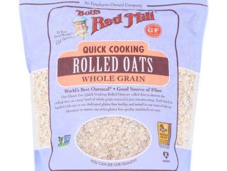 Bob s Red Mill - Oats, Rolled, Gluten-Free, Quick Cooking, 28 OZ - Pack of 4 on Sale