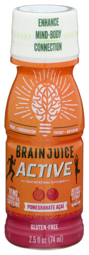 Brain Juice - Shot Active, Pomegranate Acai, 2.5 fl oz - Pack of 12 Sale