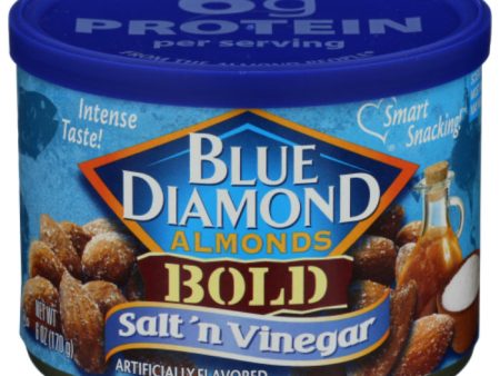 Blue Diamond - Almond Salt & Vinegar, 6 oz (Pack of 12) Online Hot Sale