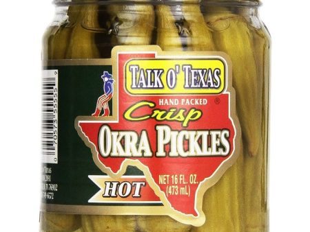 Talk O Texas Okra Pickled Hot 16 Oz - Pack Of 12 Online