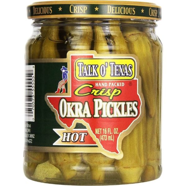 Talk O Texas Okra Pickled Hot 16 Oz - Pack Of 12 Online