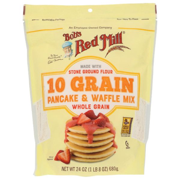 Bob s Red Mill - Mix, Pancake & Waffle, 10 Grain, 24 OZ - Pack of 4 Discount