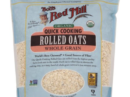 Bob s Red Mill - Oats Rolled Quick Cook Organic, 32 oz - Pack of 4 For Discount