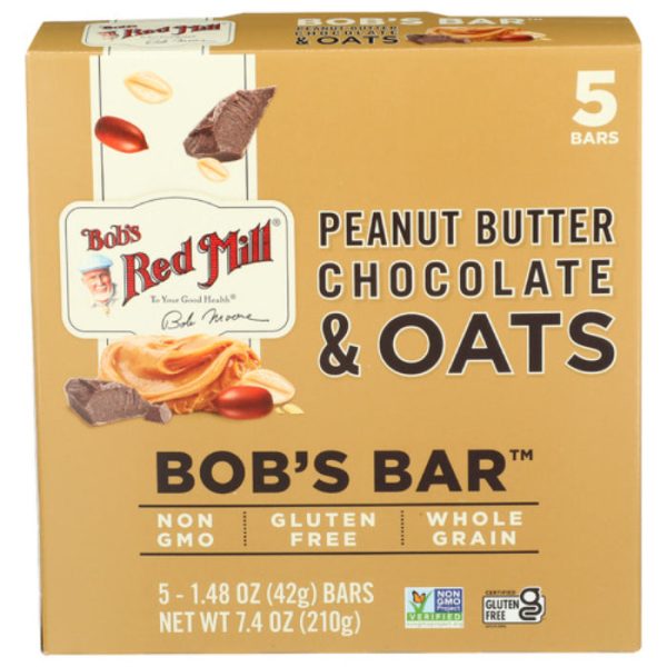 Bob s Red Mill - Oat Bar PB Chocolate, 5Pk, 7.4 OZ - Pack of 6 Fashion