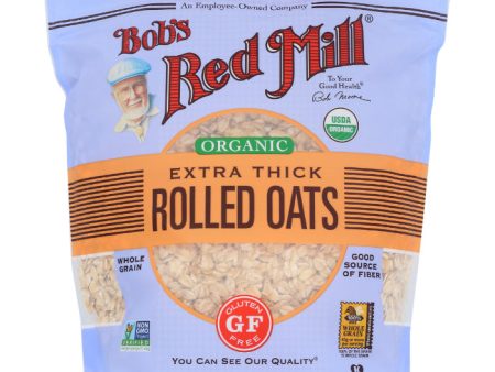 Bob s Red Mill - Oats Rolled Thick Organic Gluten-Free, 32 oz - Pack of 4 Online Sale