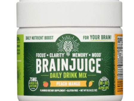 Brain Juice - Peach Mango Powder Original, 2.2 oz Supply