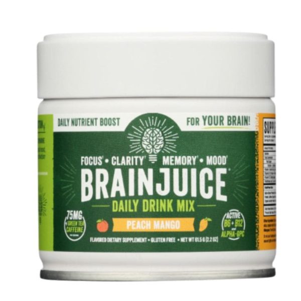 Brain Juice - Peach Mango Powder Original, 2.2 oz Supply