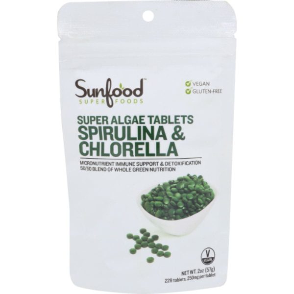 Sunfood Superfoods - Super Algae Tablets Spirulina & Chlorella Hot on Sale