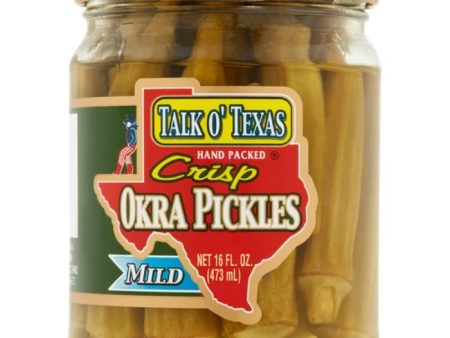 Talk O Texas Okra Pickled Mild 16 Oz - Pack Of 12 For Cheap