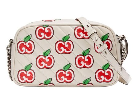 (WMNS) Gucci GG Marmont Leather Chain Shoulder Bag  Cream White Red  447632-1W9AN-9086 Supply