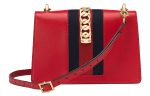 (WMNS) Gucci Sylvie SeriesGold Chain Single Shoulder Bag Small Red 524405-CVLEG-8604 Sale