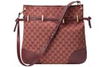 (WMNS) Gucci Horsebit 1955 Retro Gold buckle Logo Canvas Drawstring Shoulder Messenger Bag Deep Red Classic 602089-9Y9NG-9865 Discount