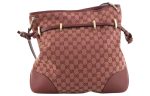 (WMNS) Gucci Horsebit 1955 Retro Gold buckle Logo Canvas Drawstring Shoulder Messenger Bag Deep Red Classic 602089-9Y9NG-9865 Discount