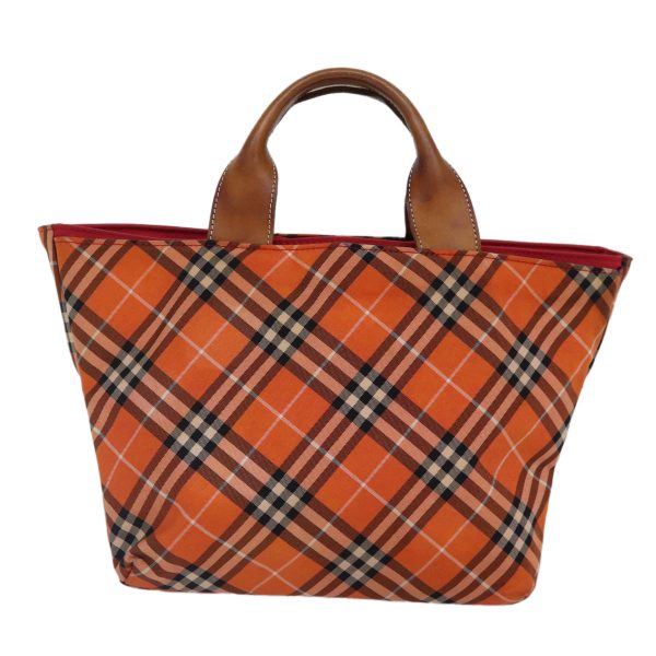 Burberry Nova Check Orange Synthetic Handbag (Arinah bags) Discount