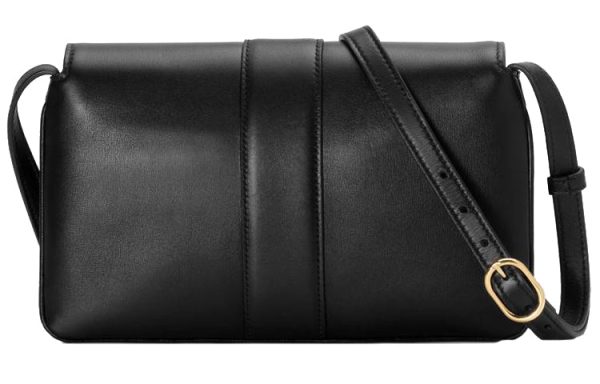 (WMNS) Gucci Arli Gold Logo Leather Shoulder Messenger Bag Small Black Classic 550129-0V10G-1000 Online