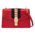 (WMNS) Gucci Sylvie SeriesGold Chain Single Shoulder Bag Small Red 524405-CVLEG-8604 Sale