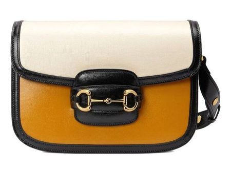 (WMNS) Gucci Leather Horsebit 1955 Single-Shoulder Bag Small Caramel Orange White 602204-18YLG-7783 For Discount