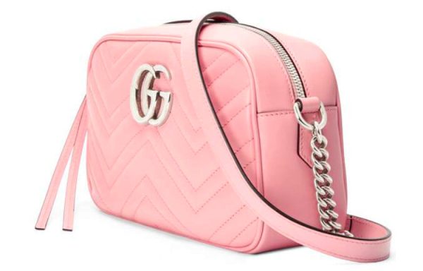 (WMNS) Gucci Marmont Series Bag Small-Size Pink 447632-DTD1Y-5815 on Sale