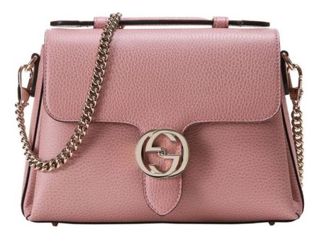 (WMNS) Gucci Silver Label Double G Leather Messenger Bag Chain Pink Candy Handbag 510302-CAO0G-5806 Online