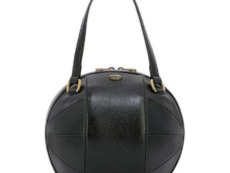 (WMNS) Gucci Unisex Leather Enamel Logo Handbag Black 536110-0PL0T-1000 Online