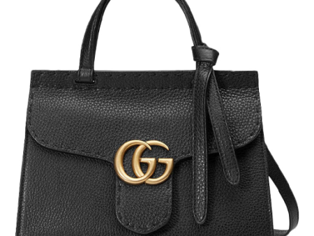 (WMNS) Gucci Cowhide GG Marmont Logo Single-Shoulder Bag Black 442622-A7M0T-1000 For Discount