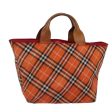 Burberry Nova Check Orange Synthetic Handbag (Arinah bags) Discount