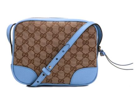 (WMNS) Gucci Logo Canvas Shoulder Messenger Bag   Sky Blue 449413-KY9LG-8611 Online Hot Sale