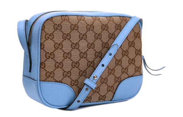 (WMNS) Gucci Logo Canvas Shoulder Messenger Bag   Sky Blue 449413-KY9LG-8611 Online Hot Sale