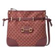 (WMNS) Gucci Horsebit 1955 Retro Gold buckle Logo Canvas Drawstring Shoulder Messenger Bag Deep Red Classic 602089-9Y9NG-9865 Discount