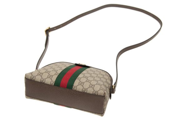 (WMNS) Gucci Ophidia Gold Logo Retro GG Stripe Webbing Canvas Shoulder Messenger Bag Small   Brown 499621-K05NG-8745 Online Sale