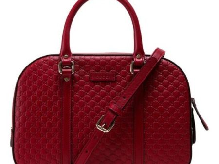 (WMNS) Gucci Logo Embossing Cowhide handbag Red Classic 510289-BMJ1G-6420 Discount