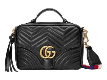 (WMNS) Gucci GG Marmont Leather Shoulder Bag Black 498100-DTDPT-8975 Discount