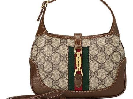 (WMNS) Gucci Jackie 1961 SeriesGG Canvas Clutch Single Shoulder Bag mini Brown Monogram 637092-HUHHG-8565 Supply