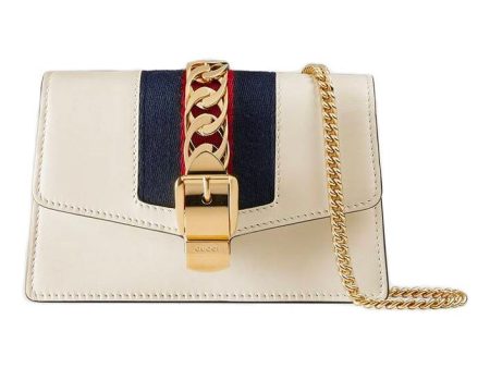 (WMNS) Gucci Sylvie Series Leather Bag Single-Shoulder Bag MIni-Size White 494646-CWLSG-8454 on Sale