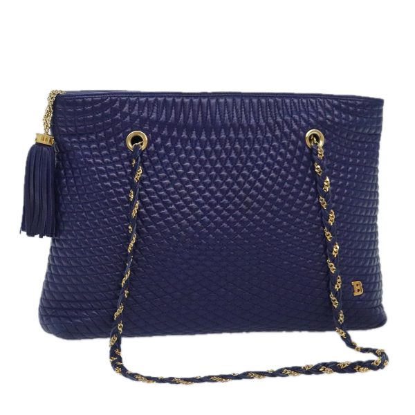 Bally Blue Leather Shoulder Bag (Arinah bags) Discount