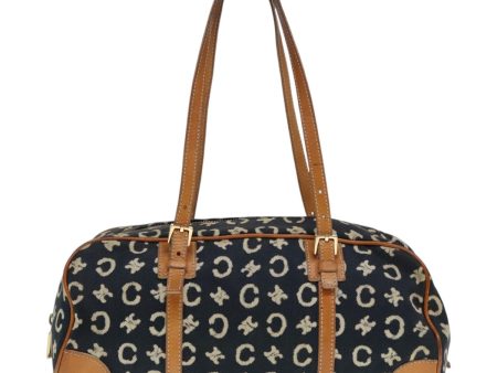 Céline - Navy Canvas Shoulder Bag (Arinah bags) Cheap